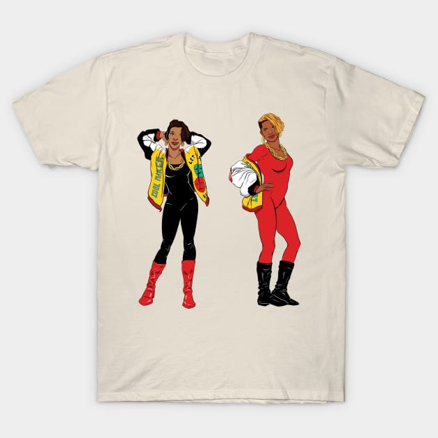 1985 Salt n Pepa Black Women Hip Hop T-Shirt by pepesankosong